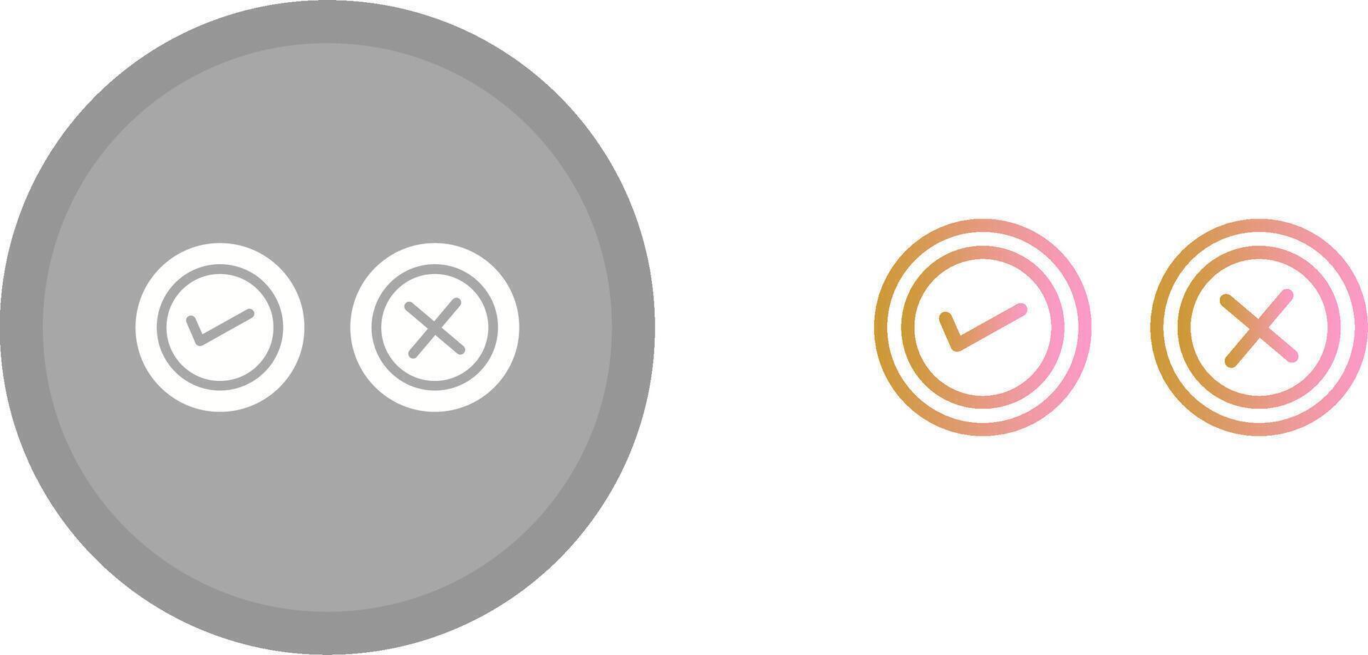 Yes No Option Icon vector