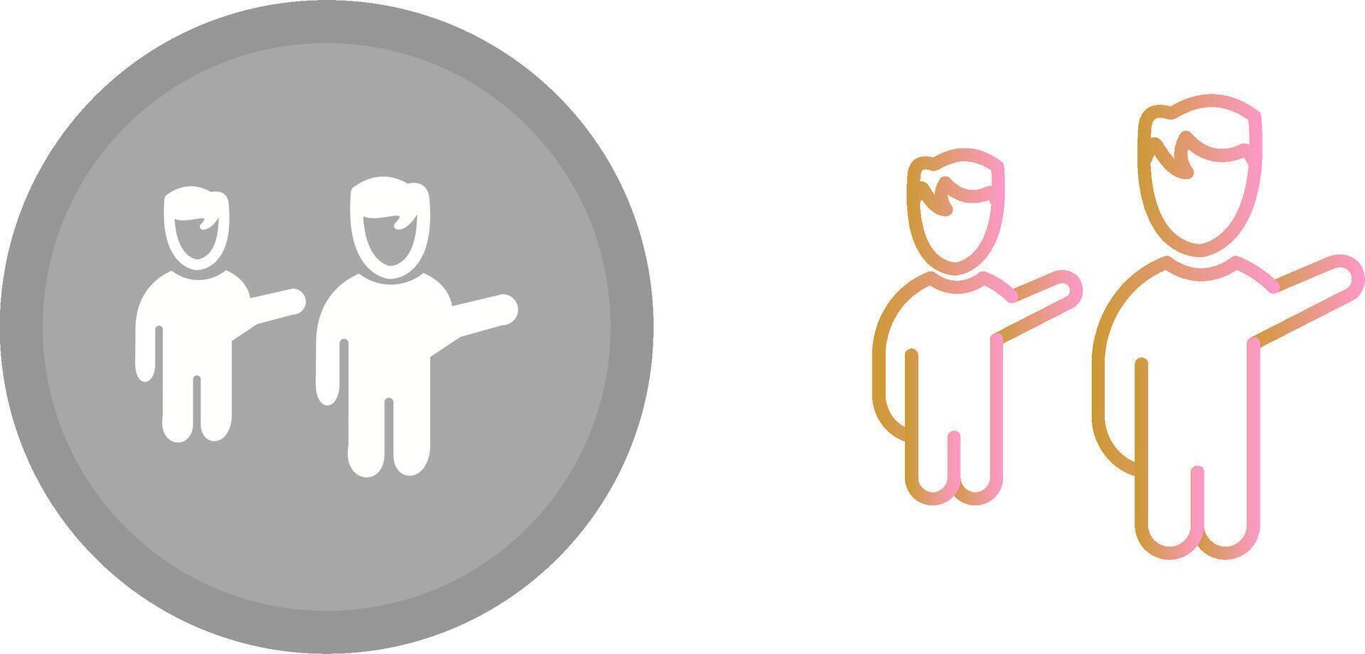 Waving to People Icon vector