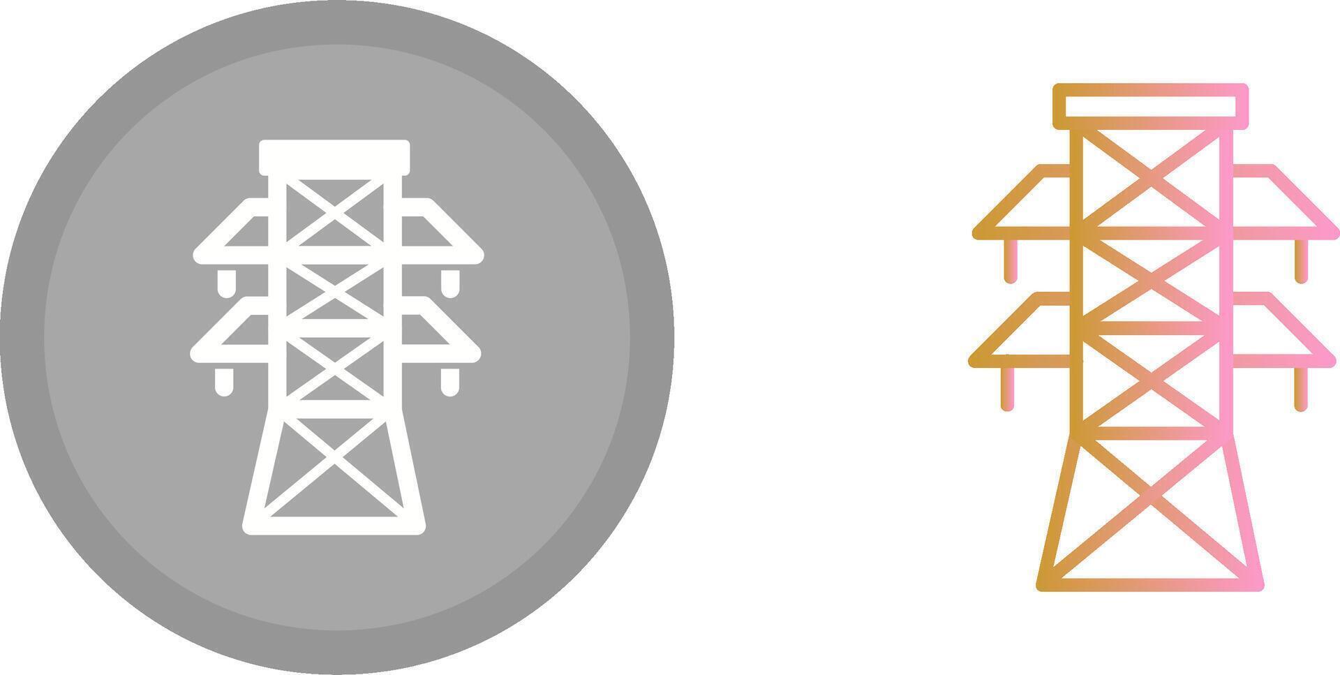 electricidad torre icono vector