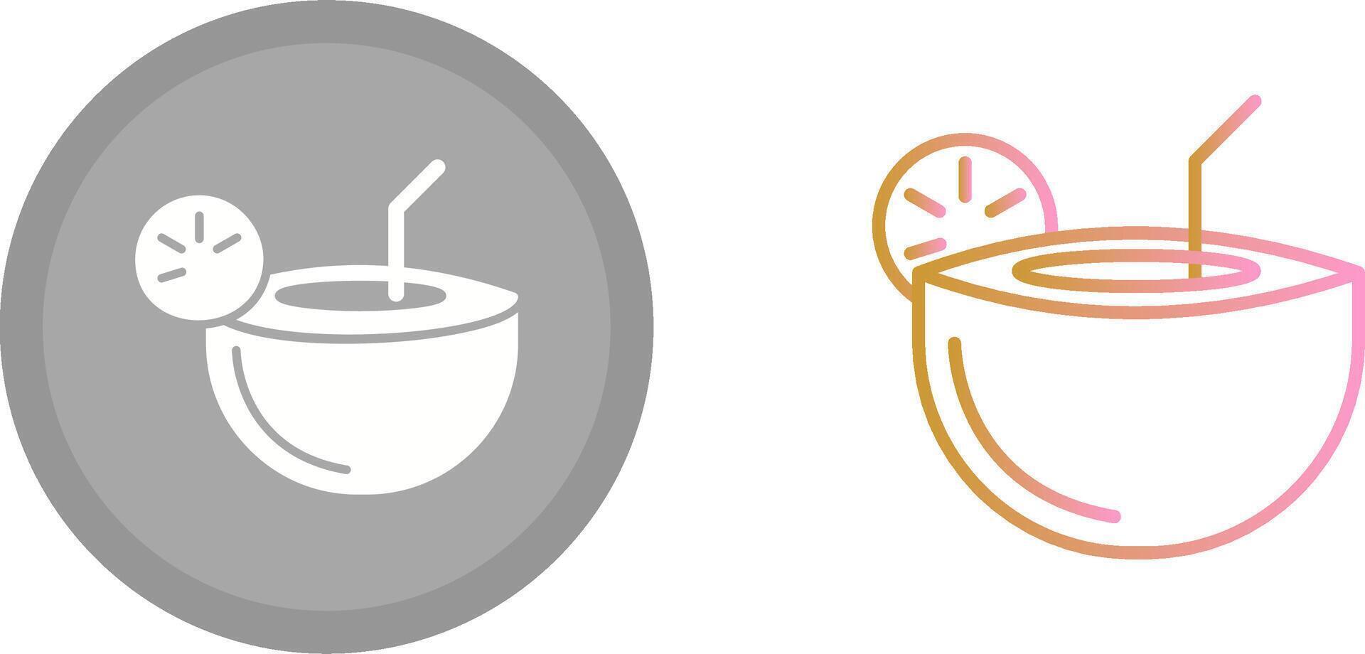 Coconut Drink Icon vector