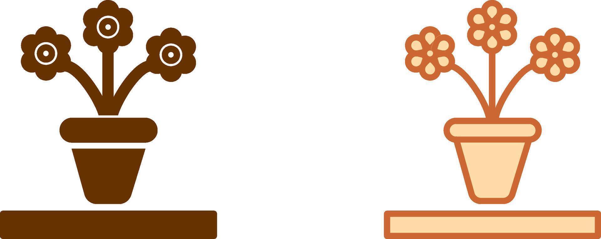 Flower Pot Icon vector