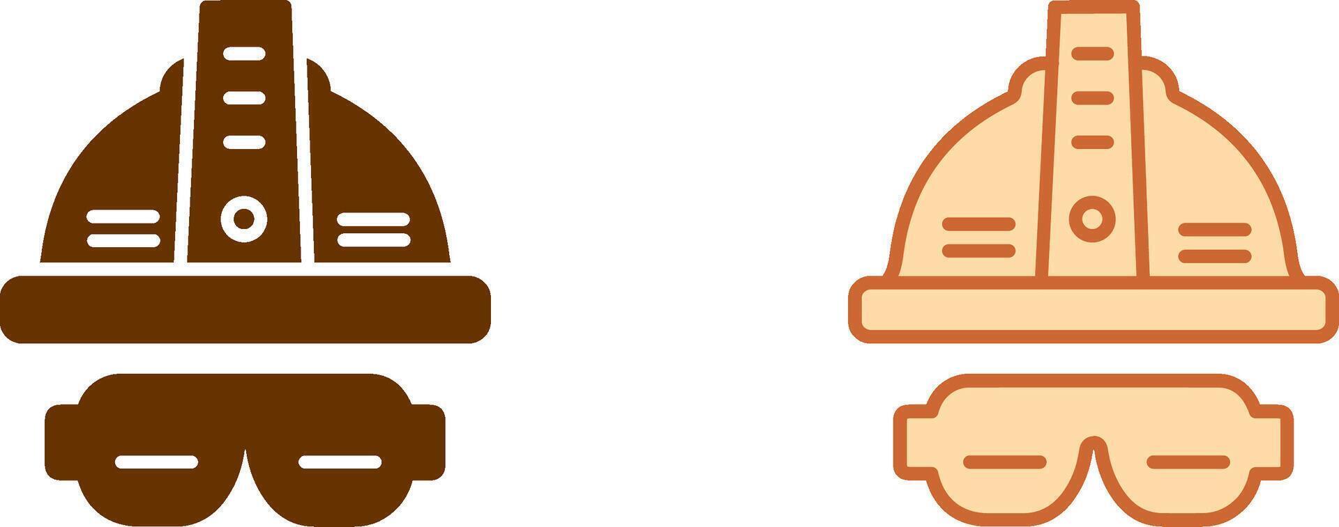 Glasses And Helmet Icon vector