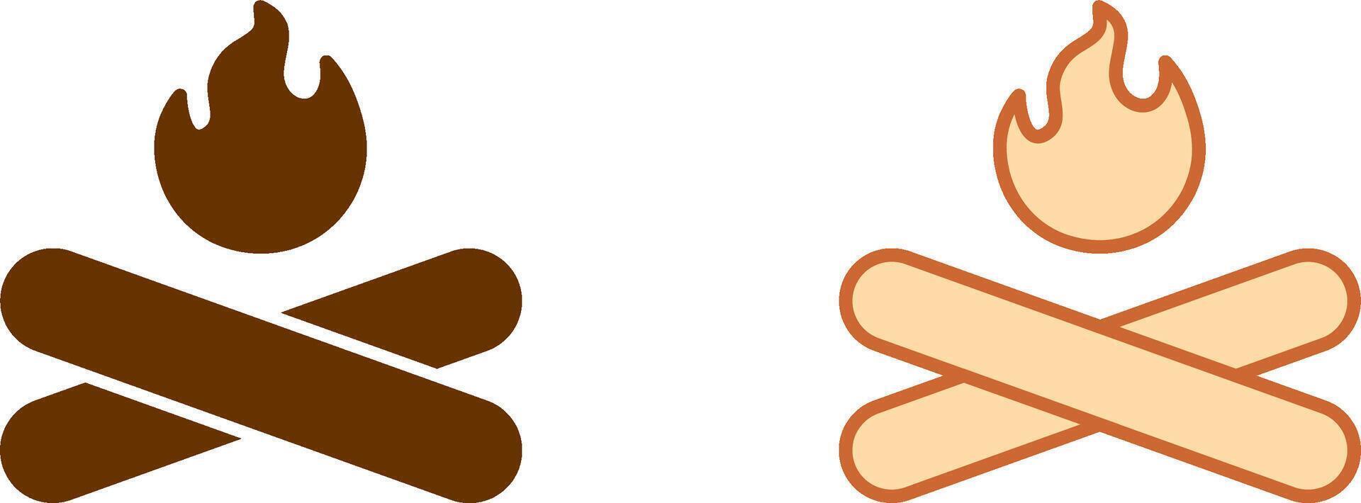 Camp Fire Icon vector