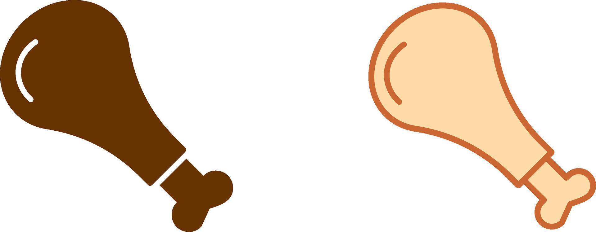 Chicken Leg Icon vector