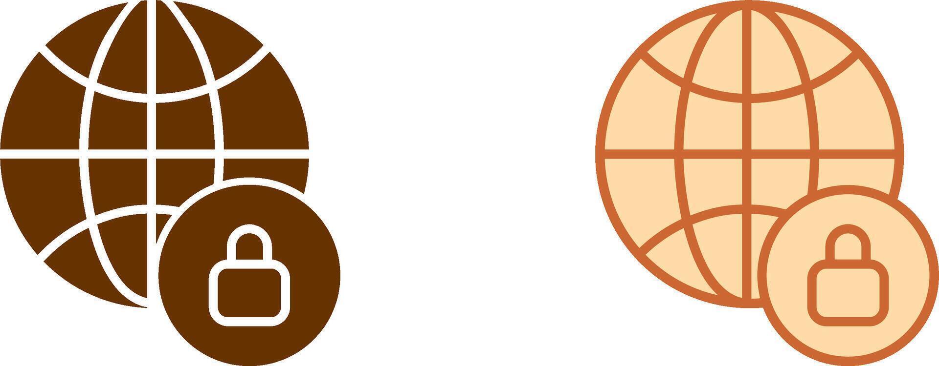 Worldwide Security Icon vector