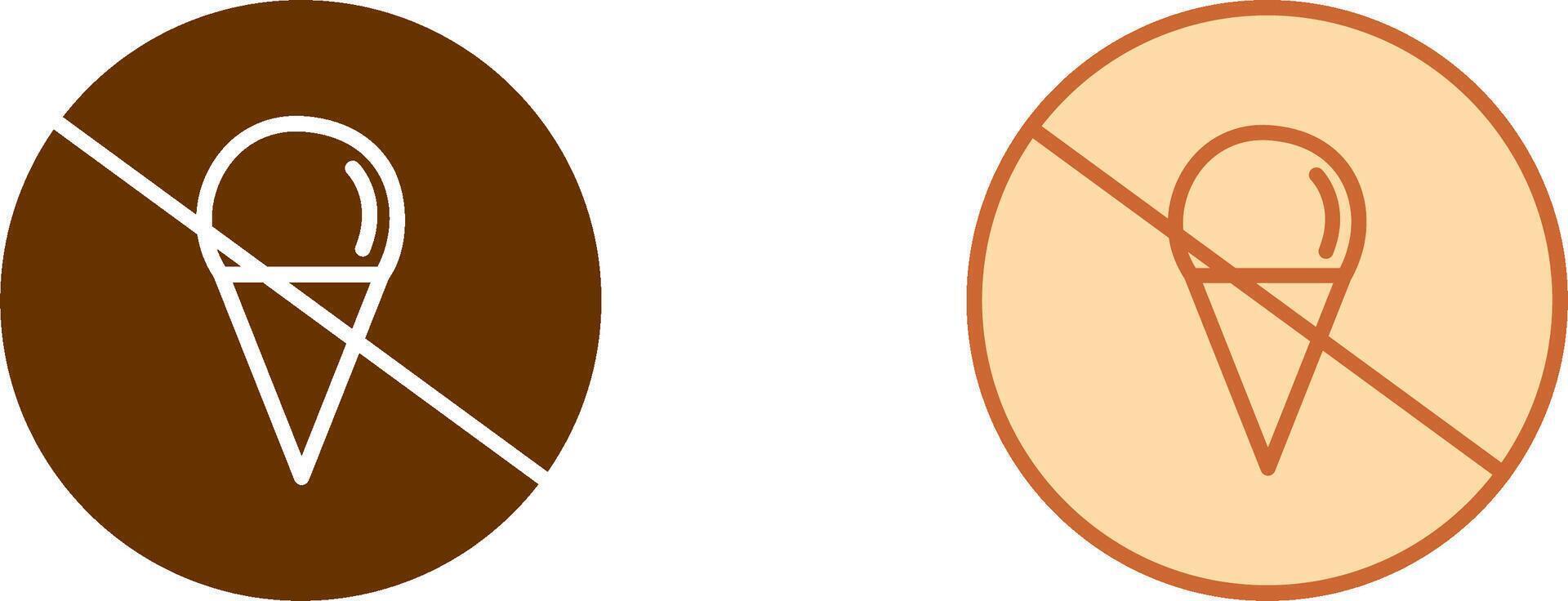 No Icecream Icon vector
