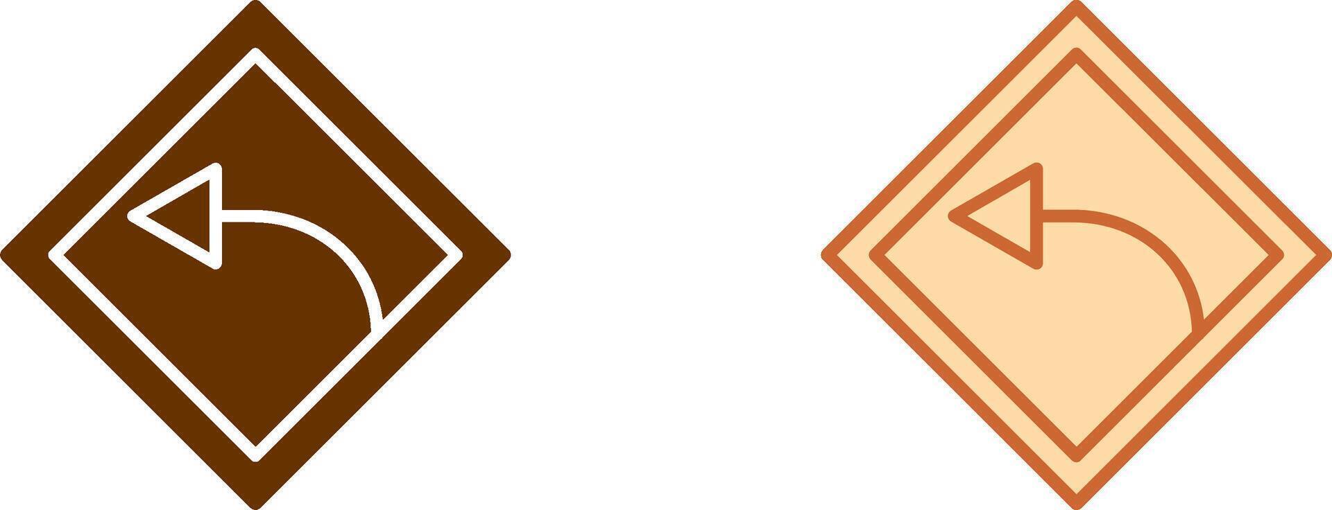 Left Turn Icon vector