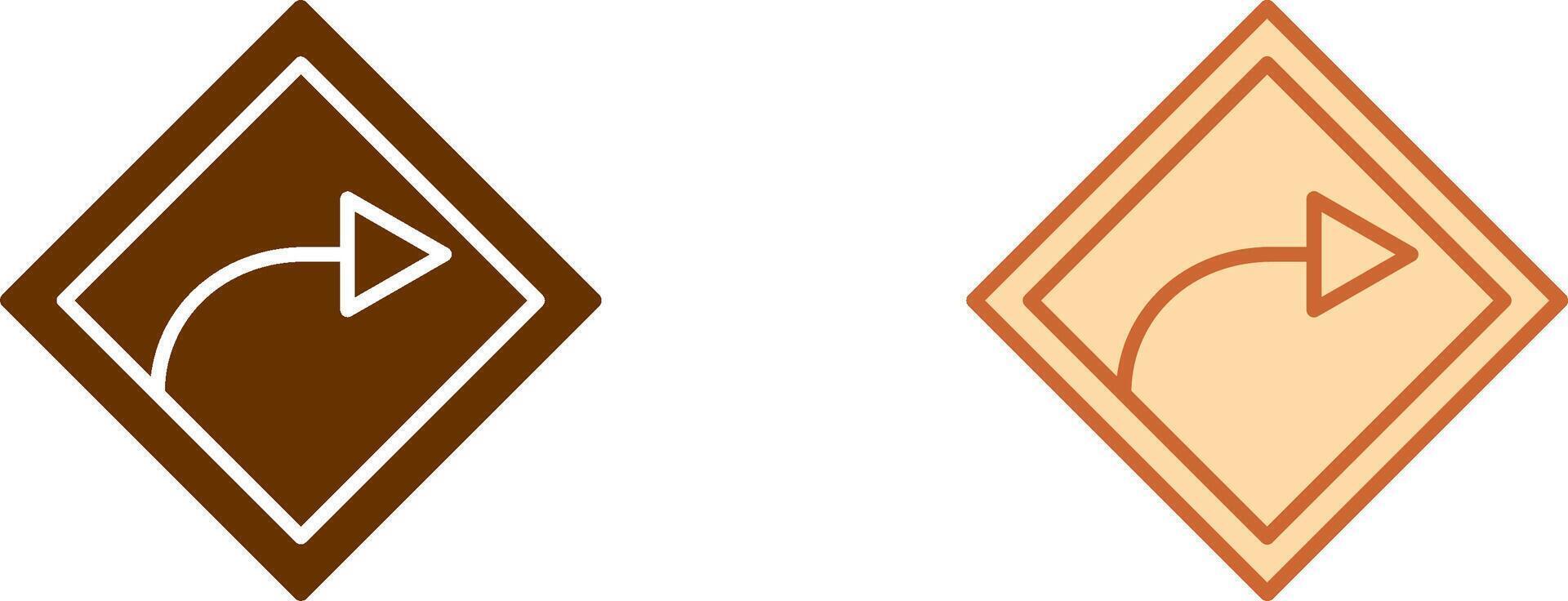 Right Turn Icon vector