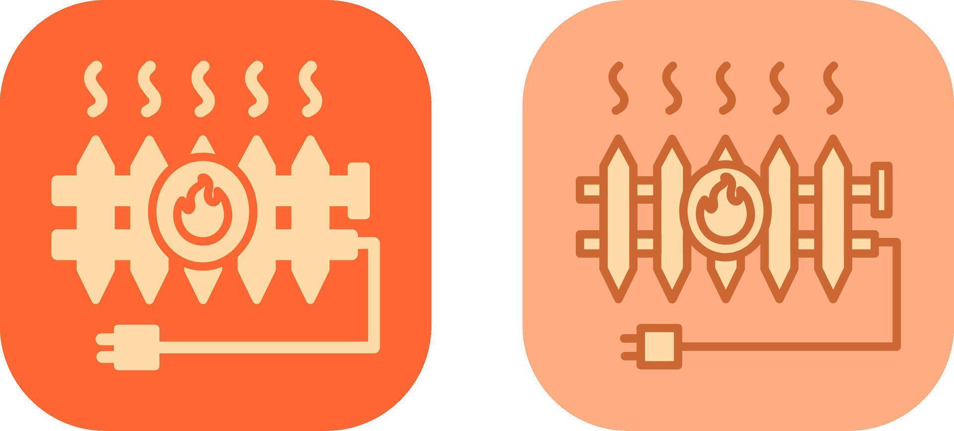 Heat Radiator Icon vector