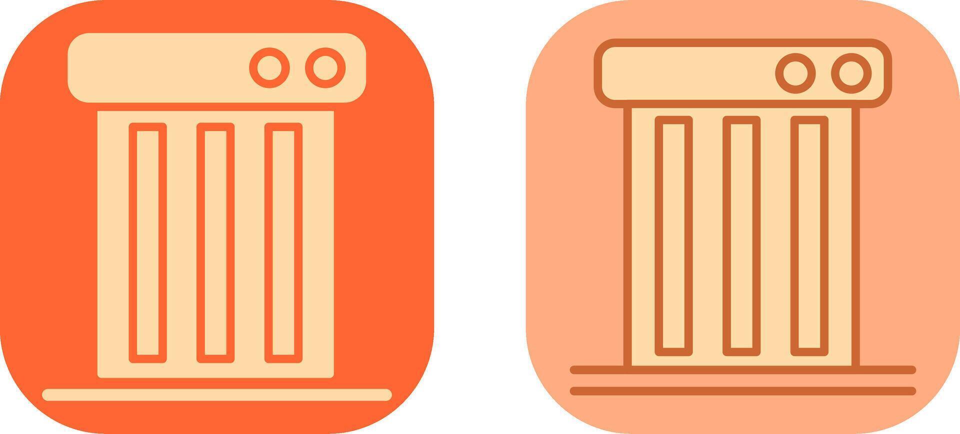 Carbon Heater Icon vector