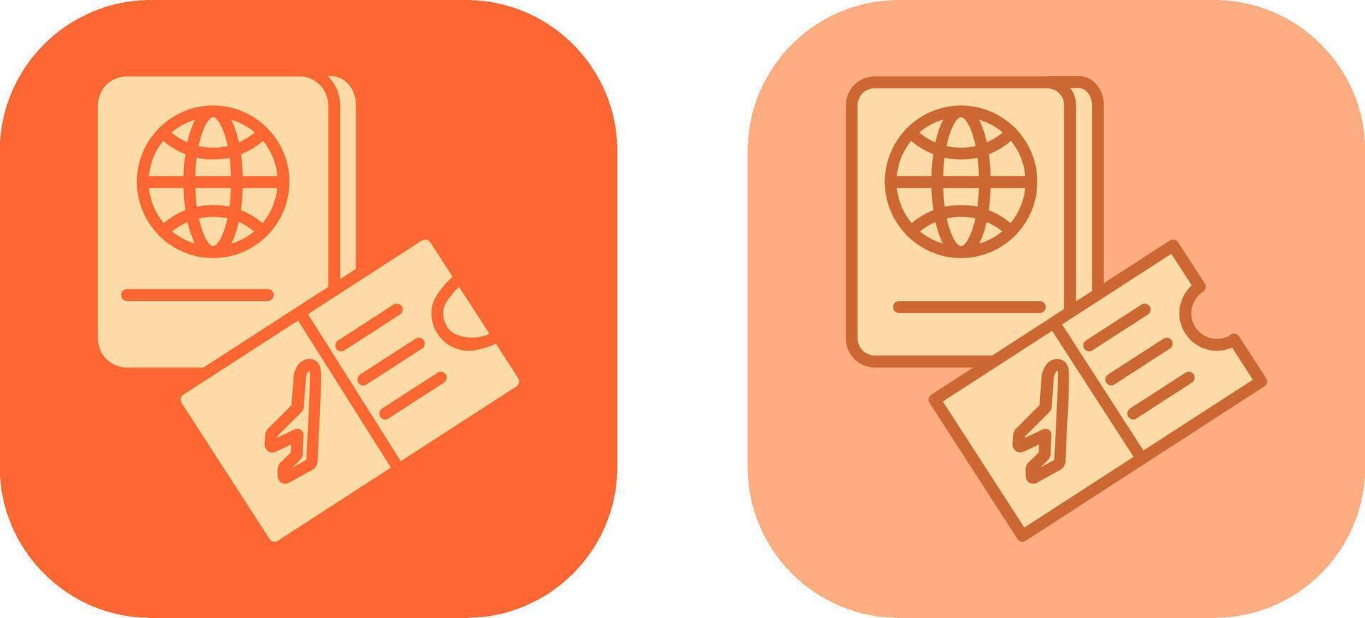 Ticket And Passport Icon vector