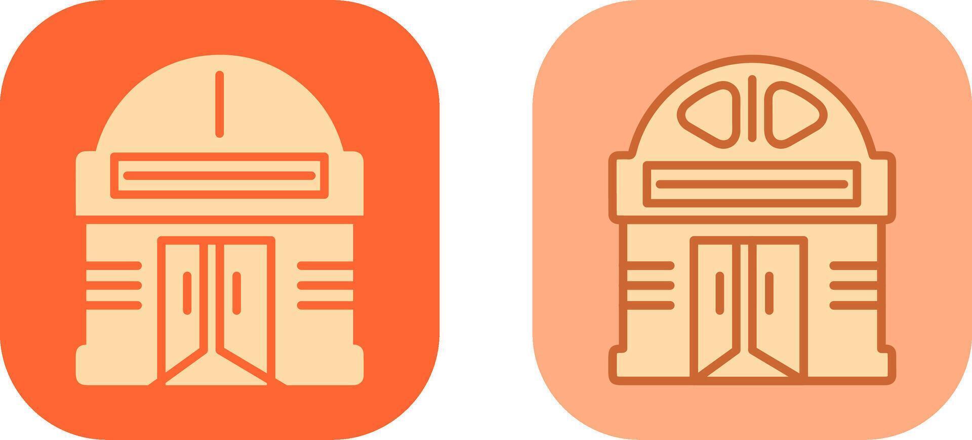 Building Cinema Icon vector