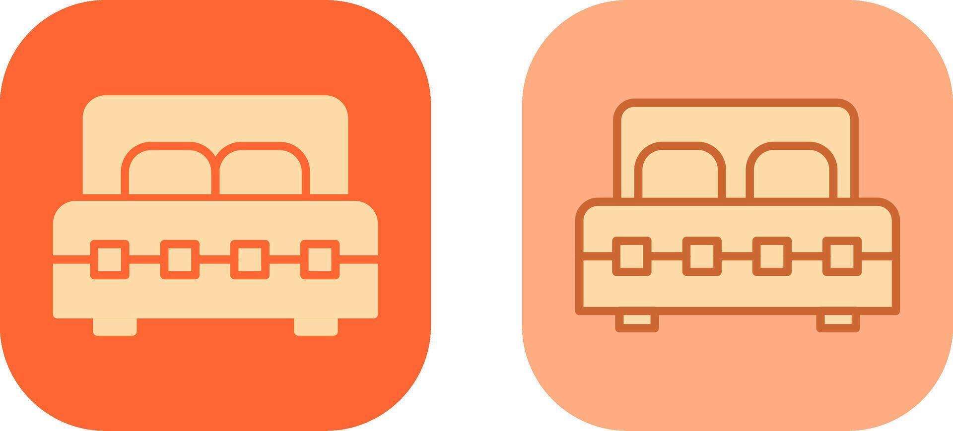 Double Bed I Icon vector