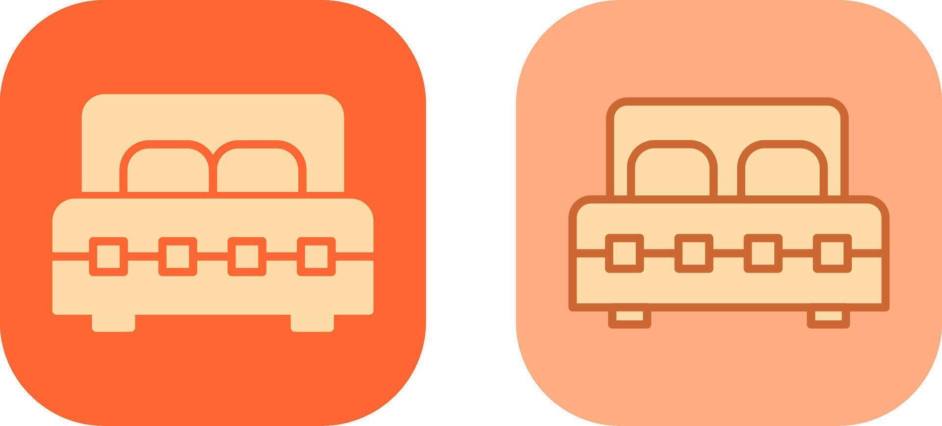 doble cama yo icono vector