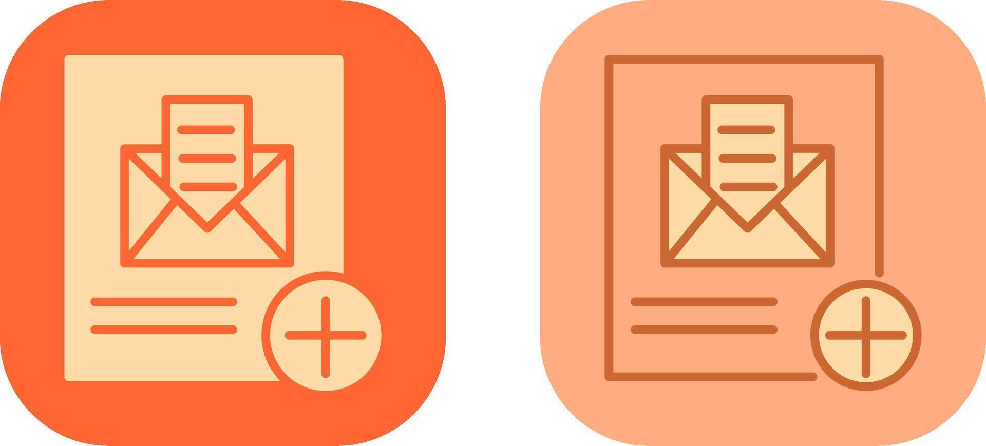 Add Mail Icon vector