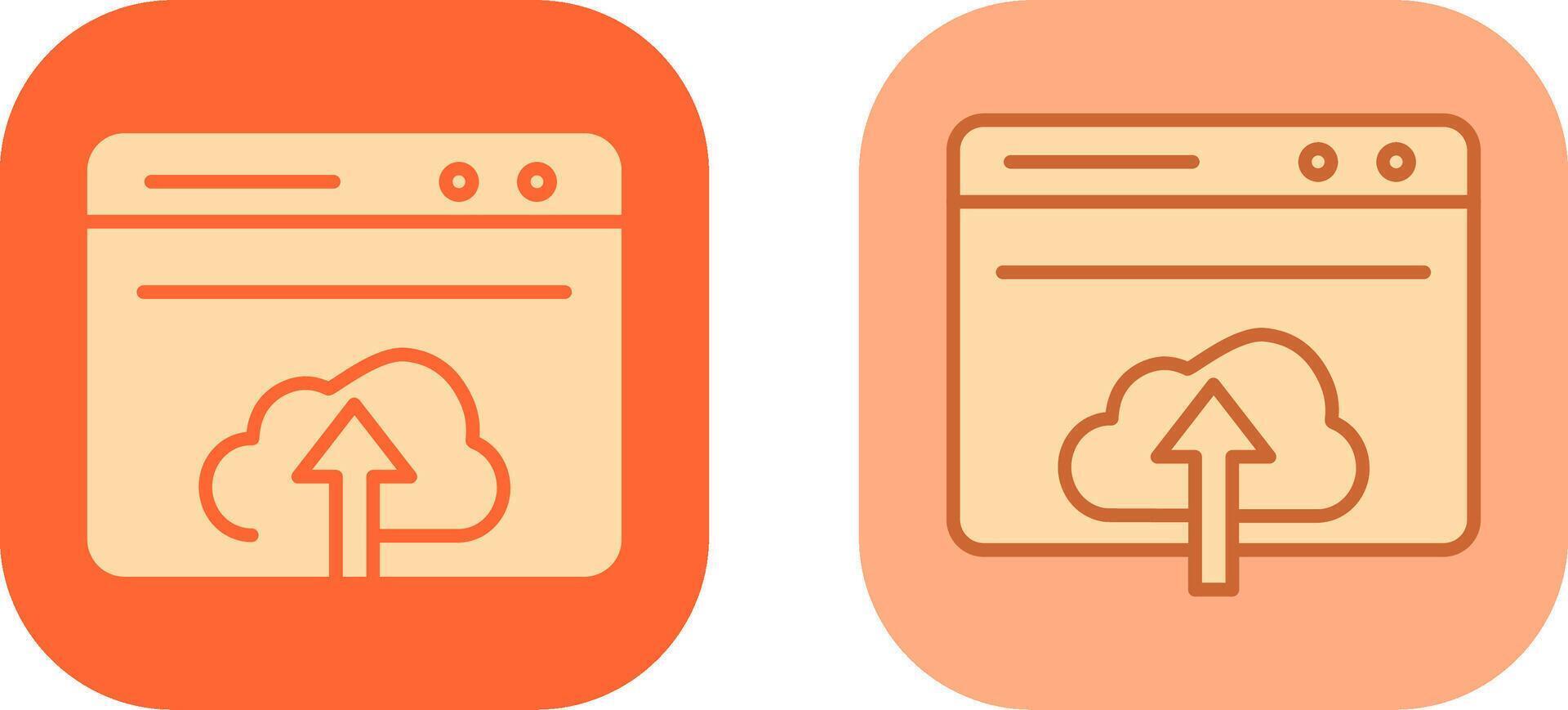 Upload Web Icon vector