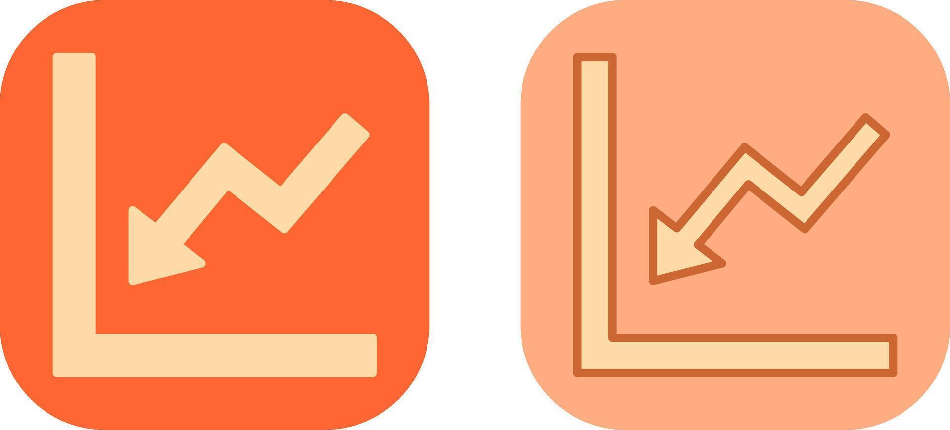 Graph Down Icon vector