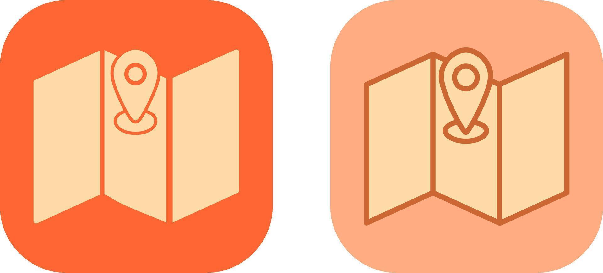 Folded Map Icon vector