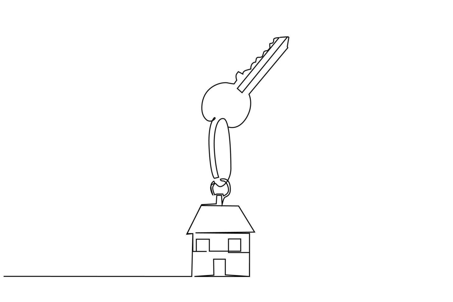 buy new house key business finance object one line art design vector