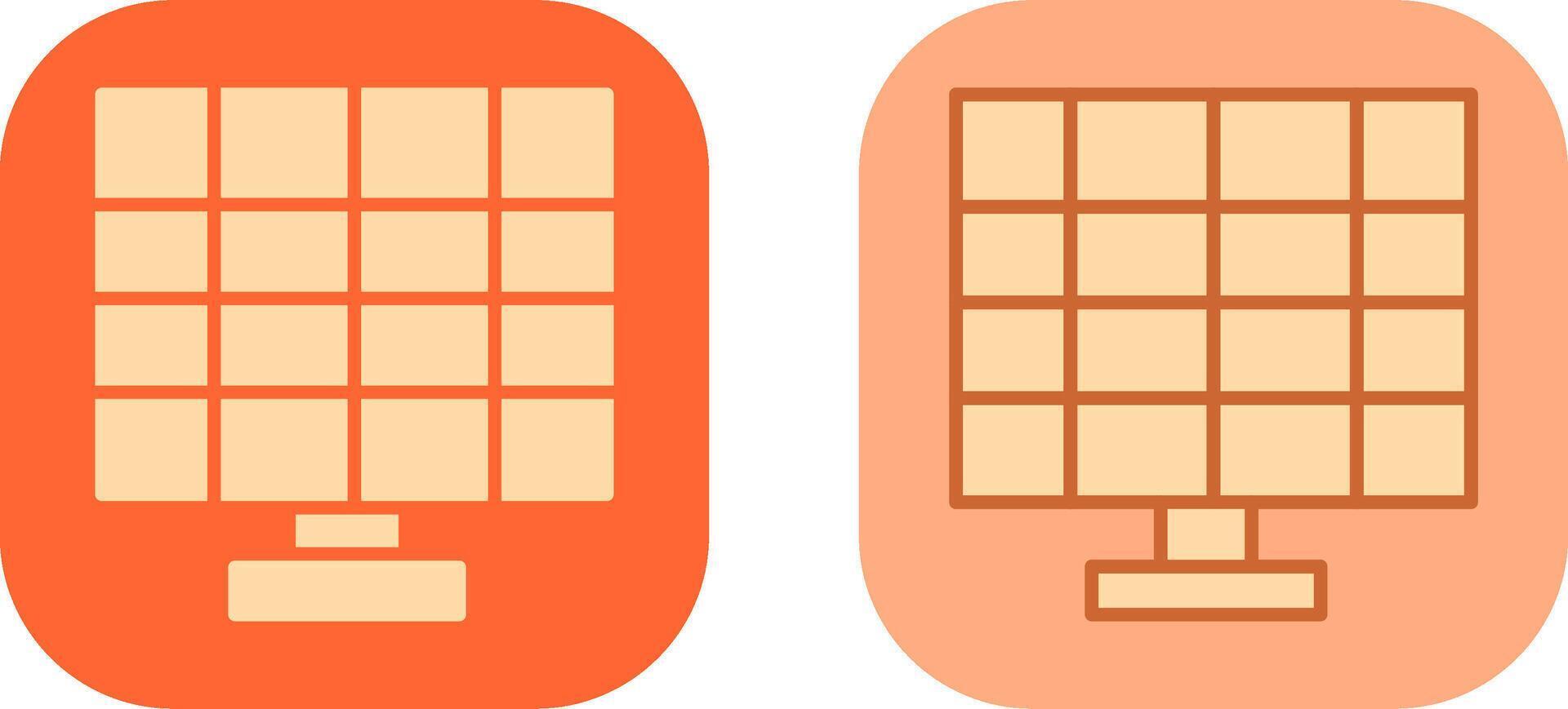 icono de panel solar vector