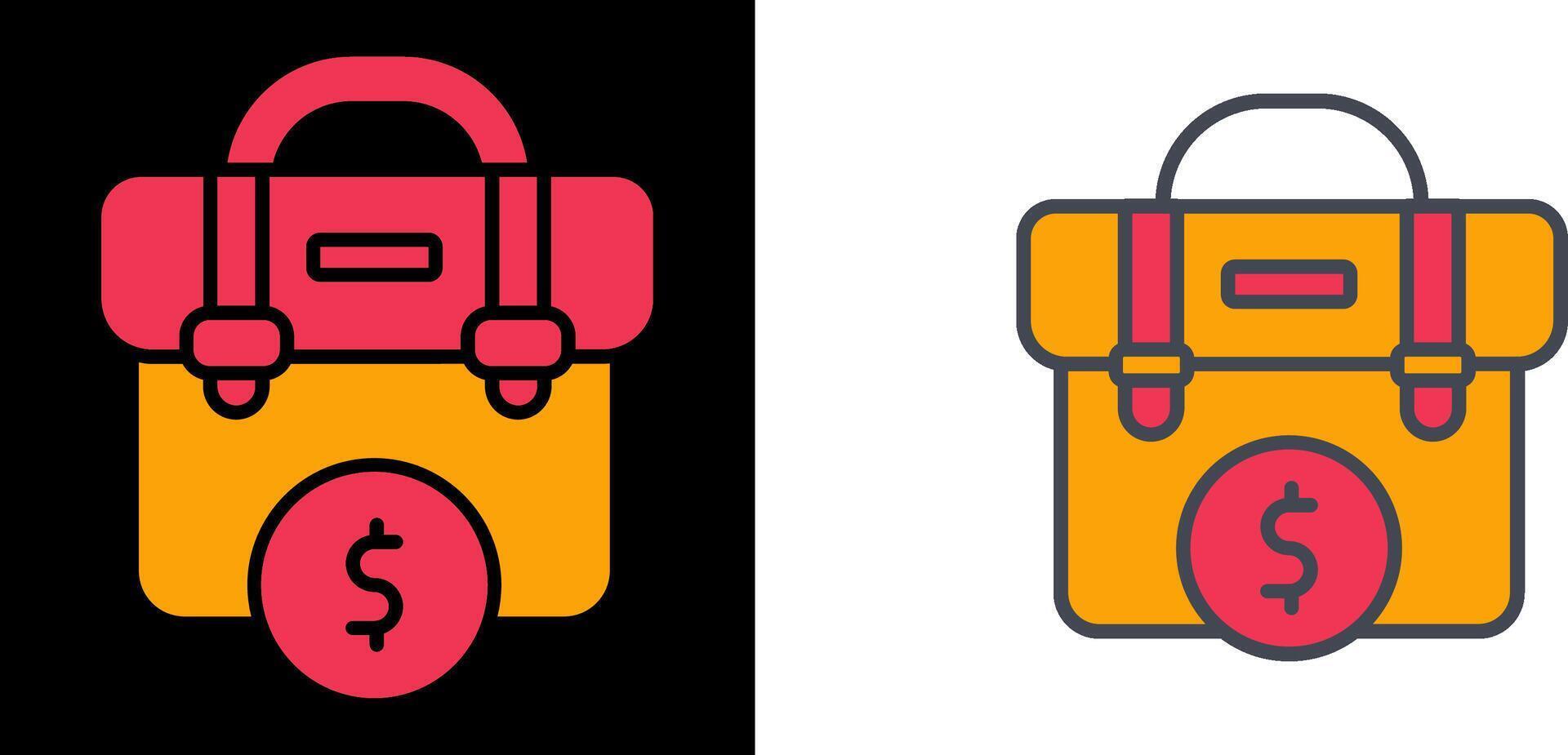 Dollar Briefcase Icon vector
