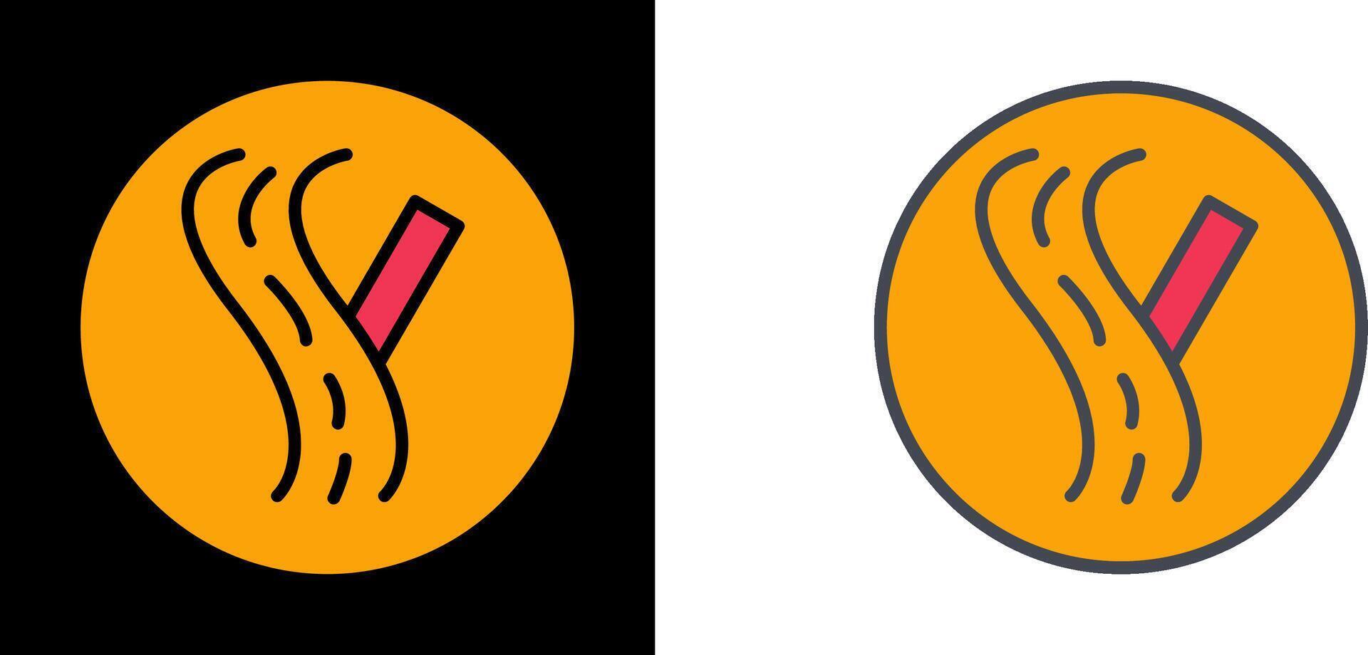 Linked Road Sign Icon vector