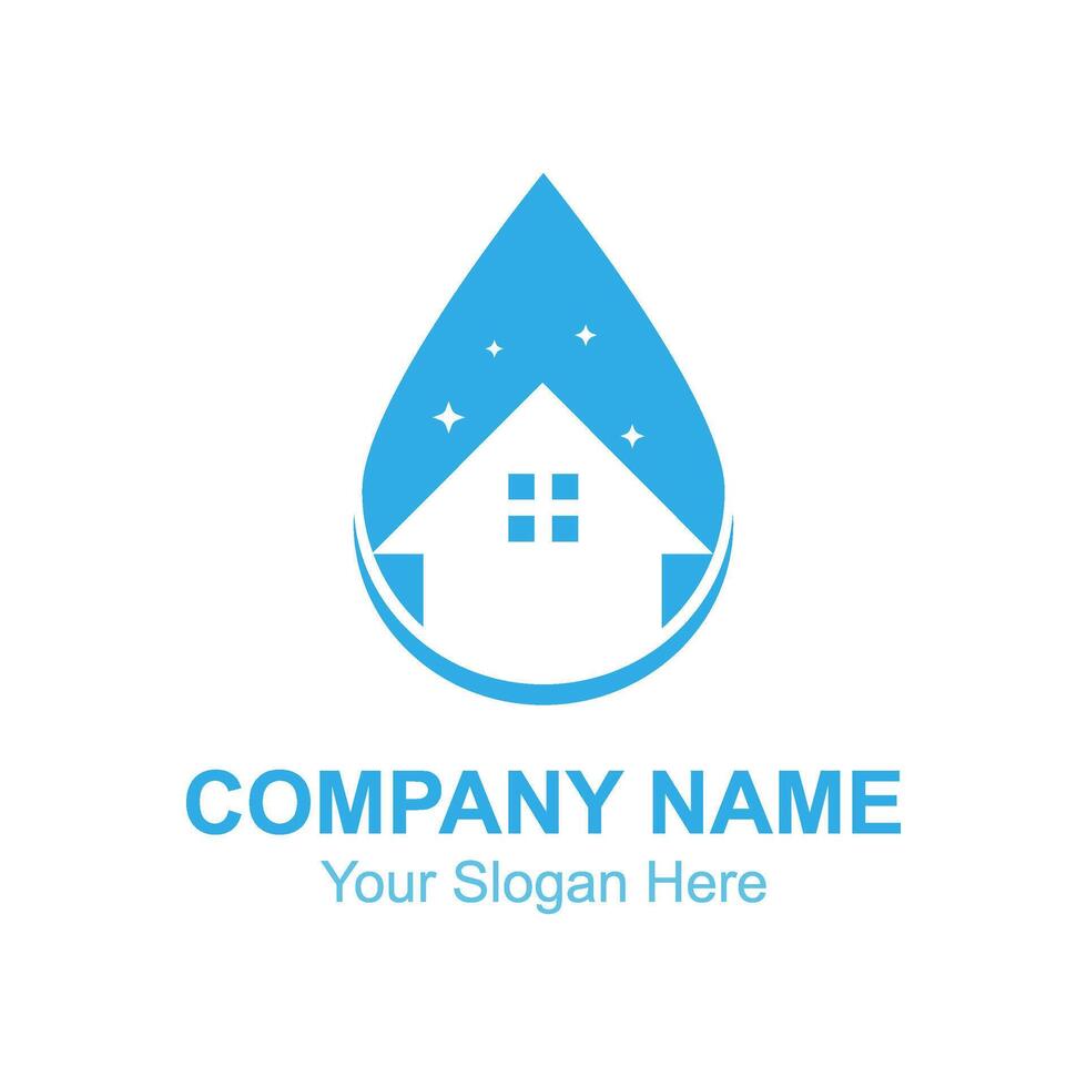 house cleaning logo template vector