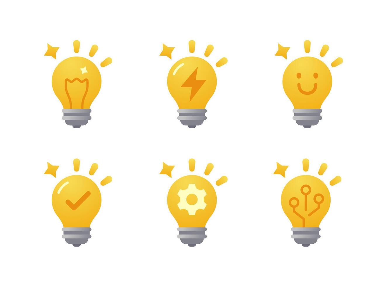 Light bulb Thinking idea icon vector