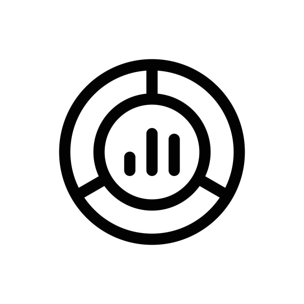 Simple Statistics line icon isolated on a white background vector