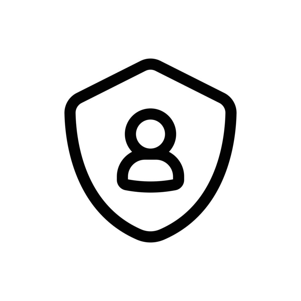 Simple Life Insurance line icon isolated on a white background vector