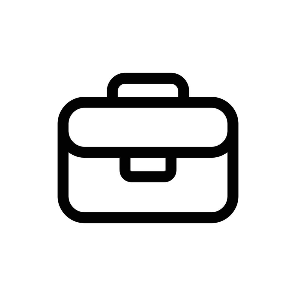 Simple Briefcase line icon isolated on a white background vector
