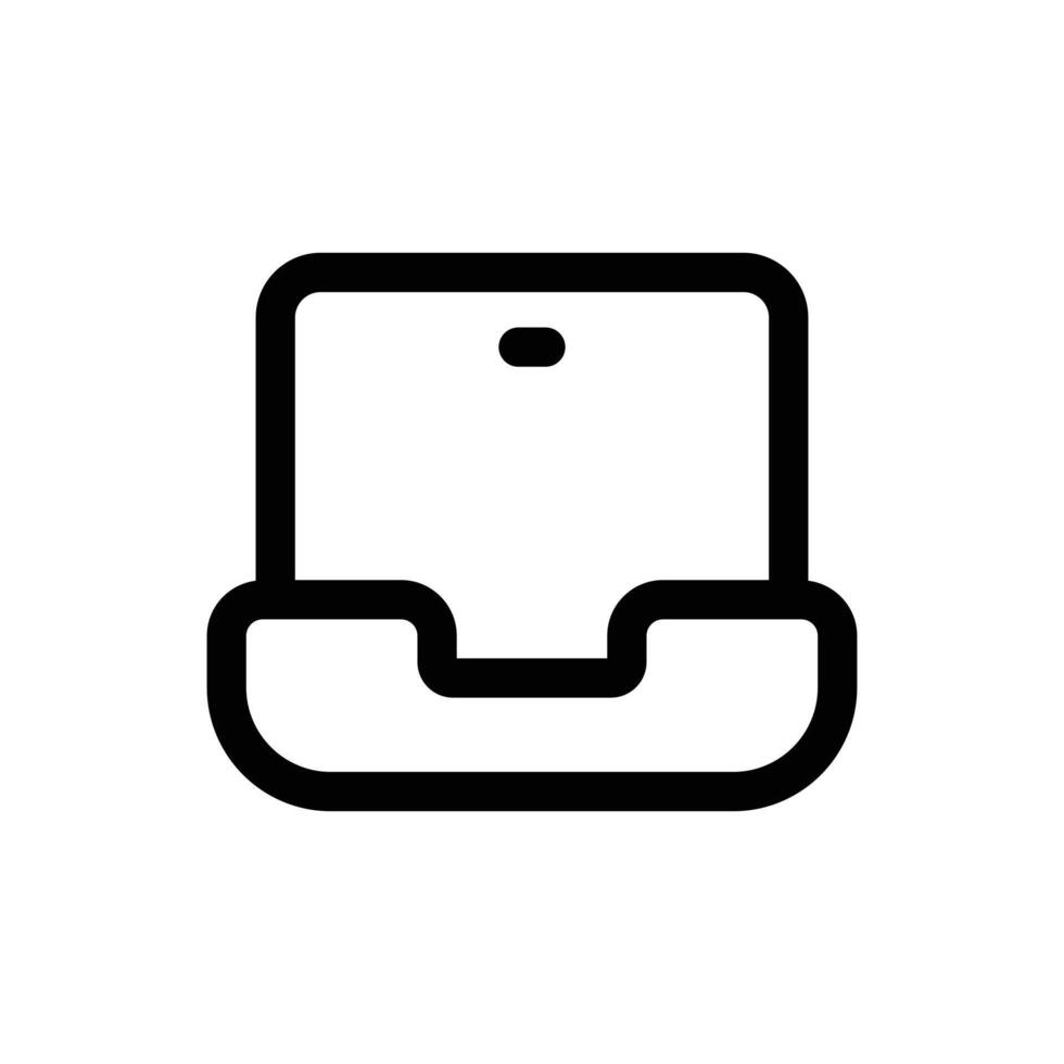 Simple Laptop line icon isolated on a white background vector