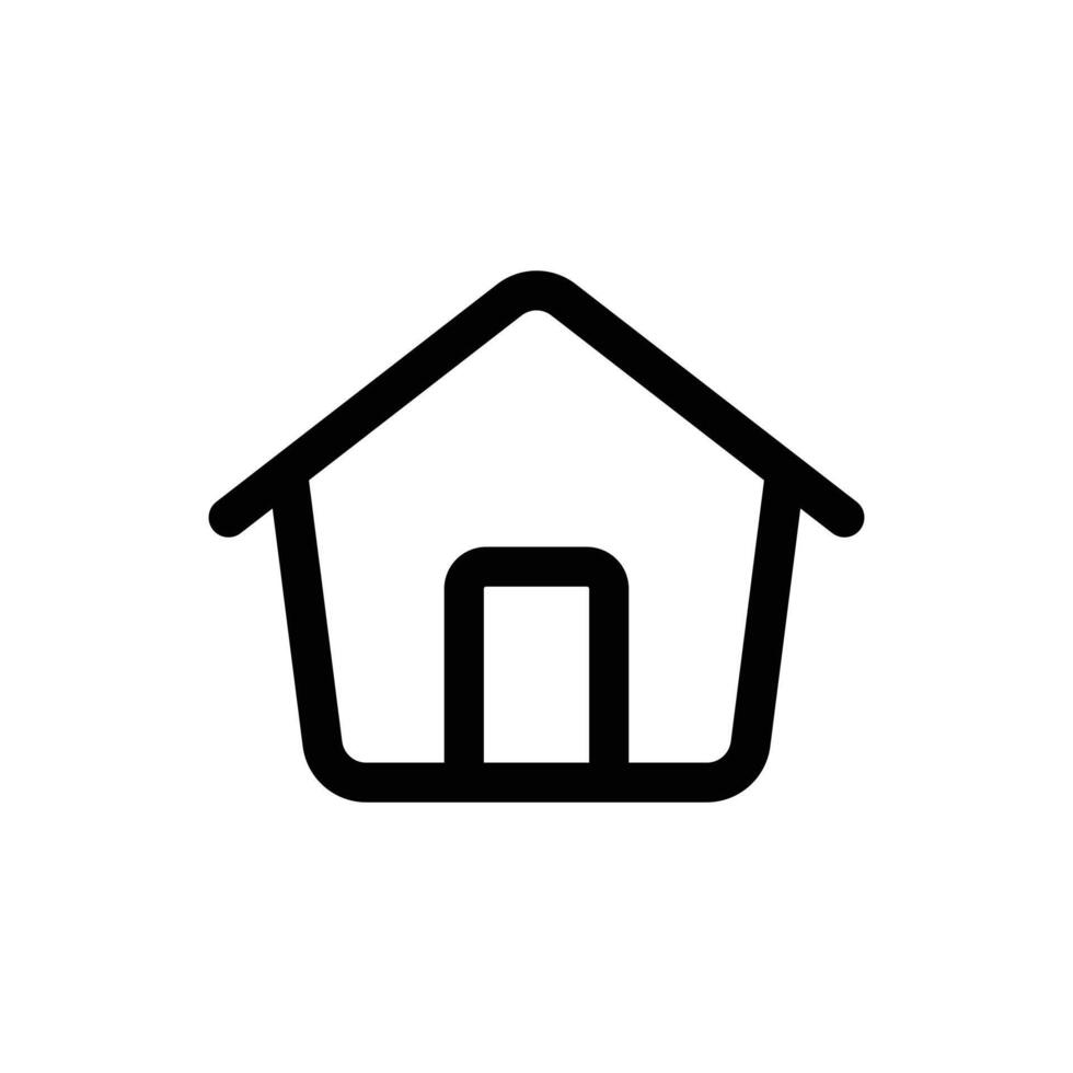 Simple House line icon isolated on a white background vector