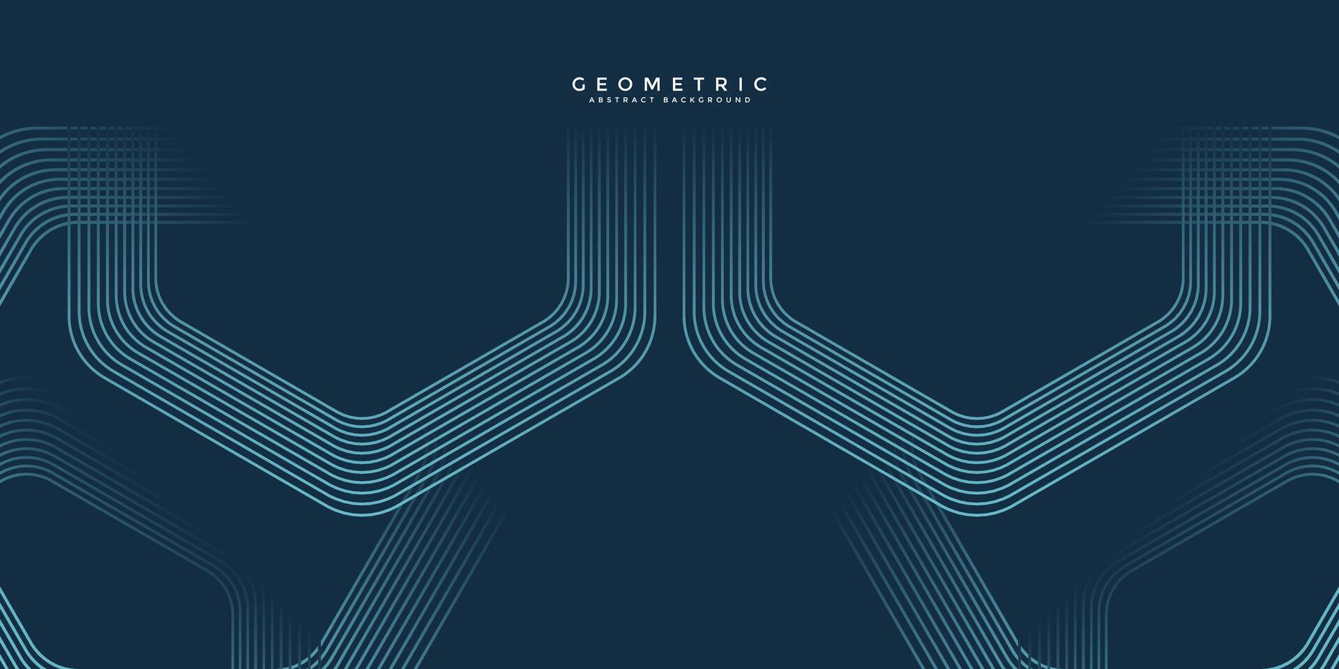 oscuro azul resumen antecedentes con brillante geométrico líneas. moderno brillante azul redondeado cuadrado líneas modelo. elegante gráfico diseño. futurista tecnología concepto. ilustración vector