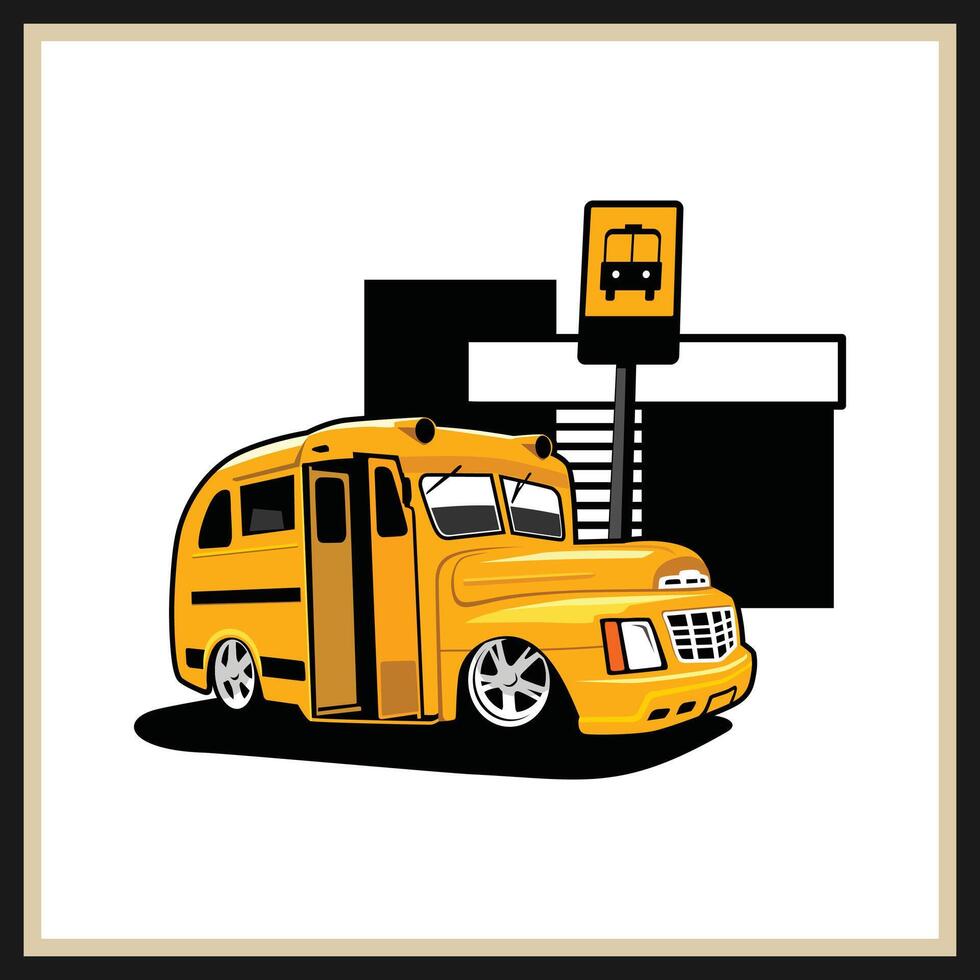 Classic car illustration designs vector