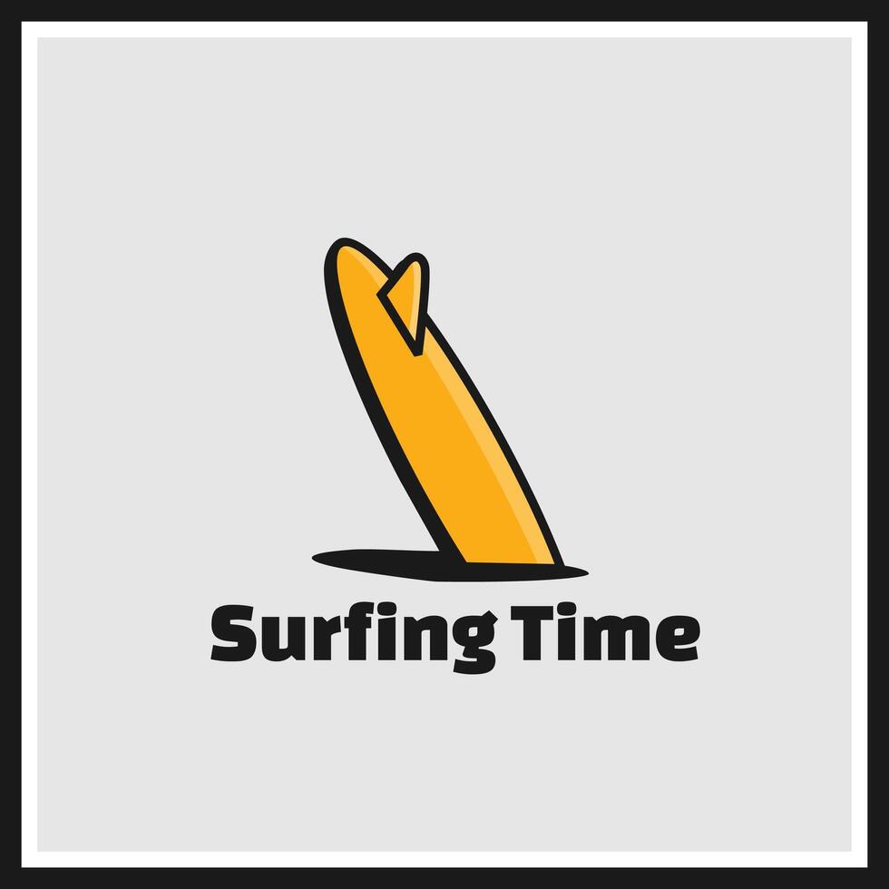 simple surfing illustration logo concept vector