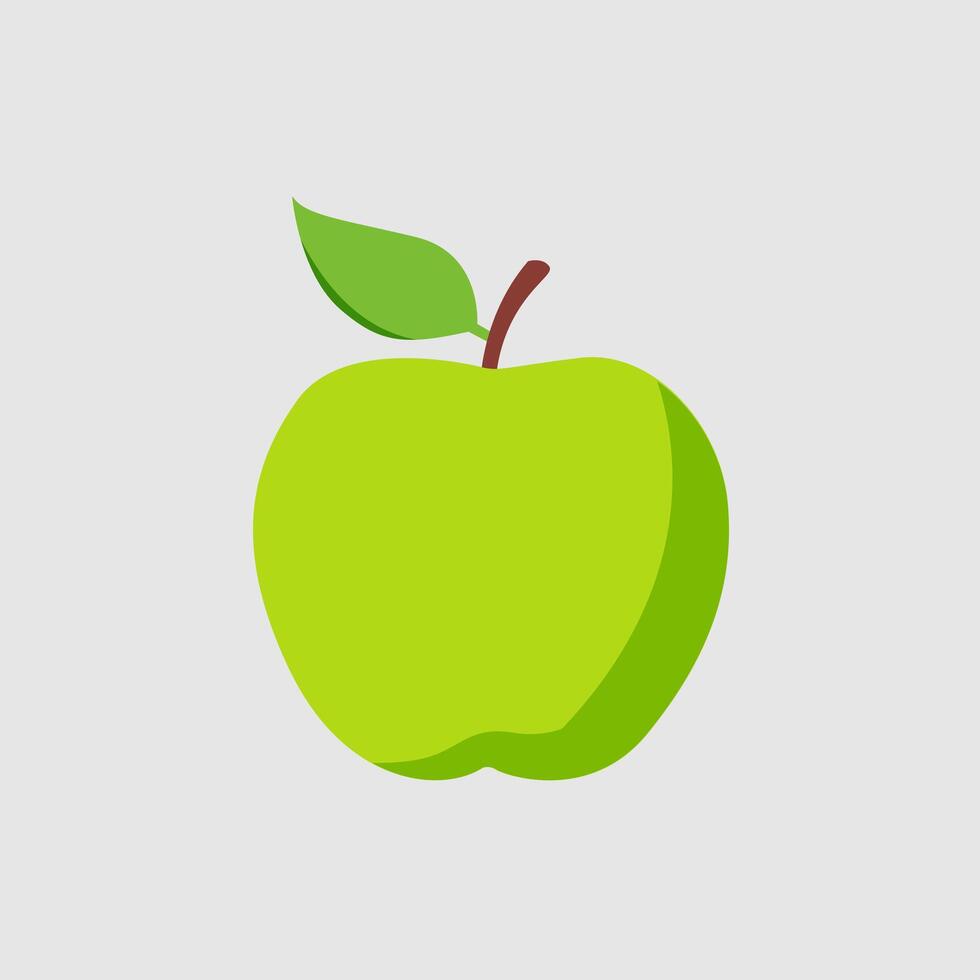 Simple Green Apple vector