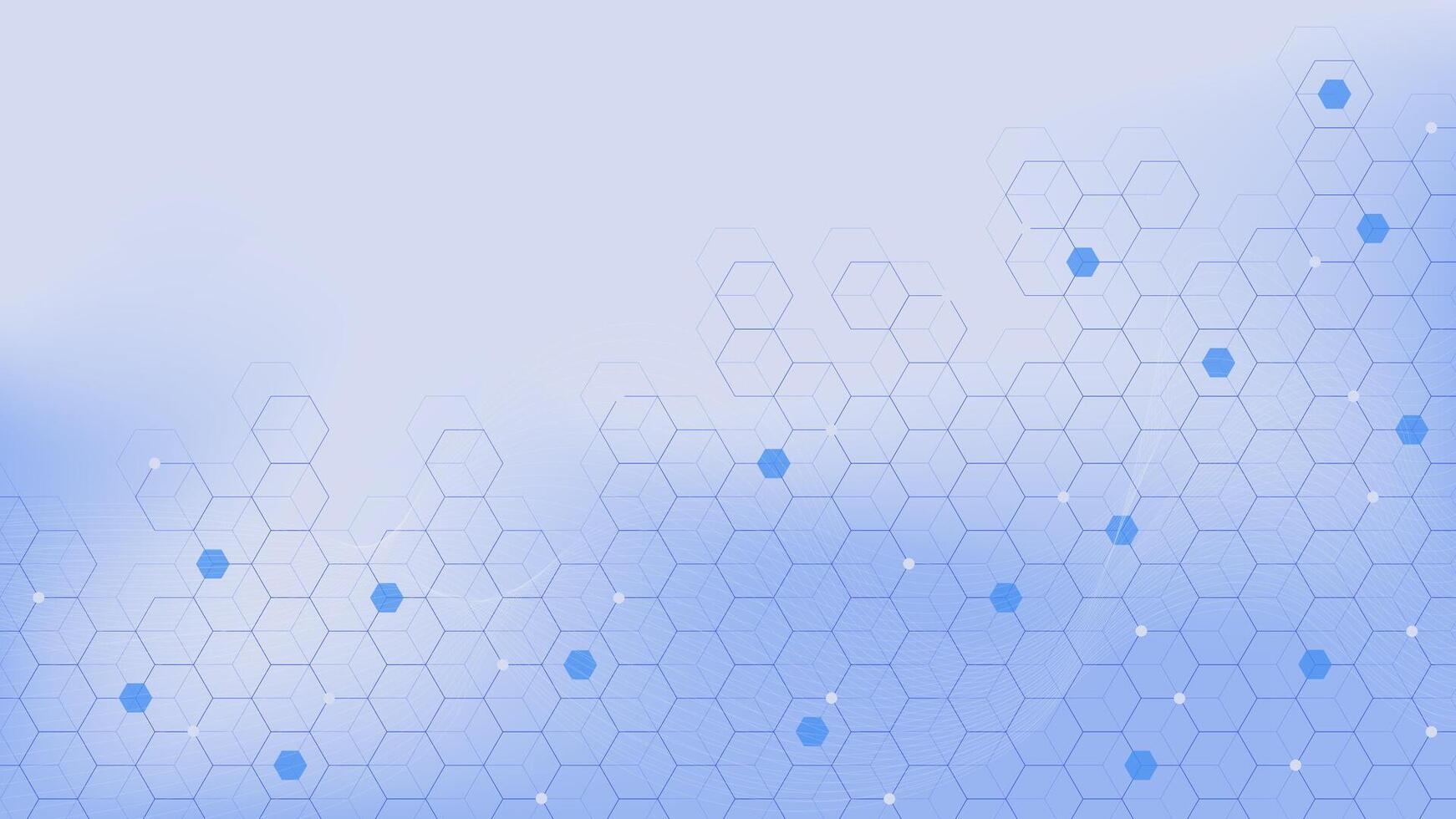 Abstract geometric with hexagons shapes for healthcare, medical, chemistry, biotechnology and science concept vector