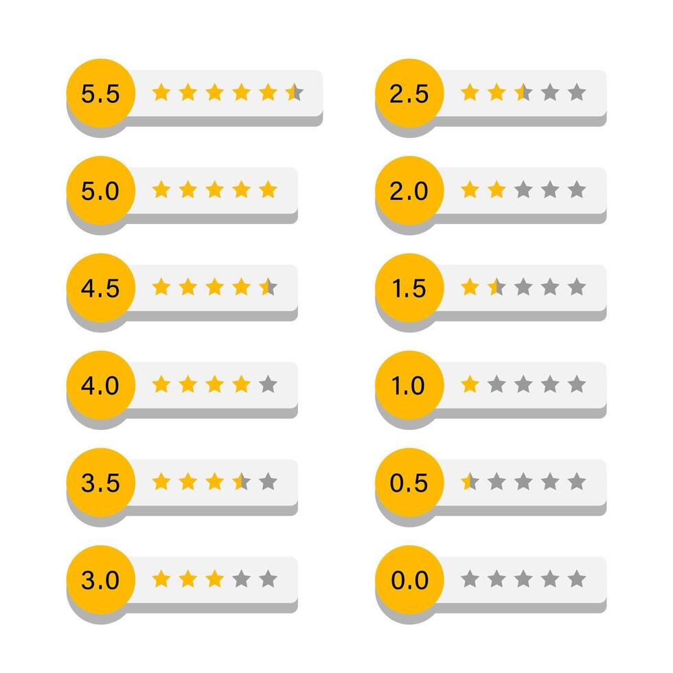 Twelve Rating Star vector