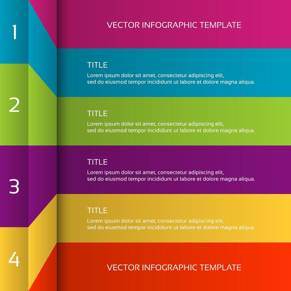 plantilla de infografía moderna 3d colorida, concepto de negocio con 4 opciones vector