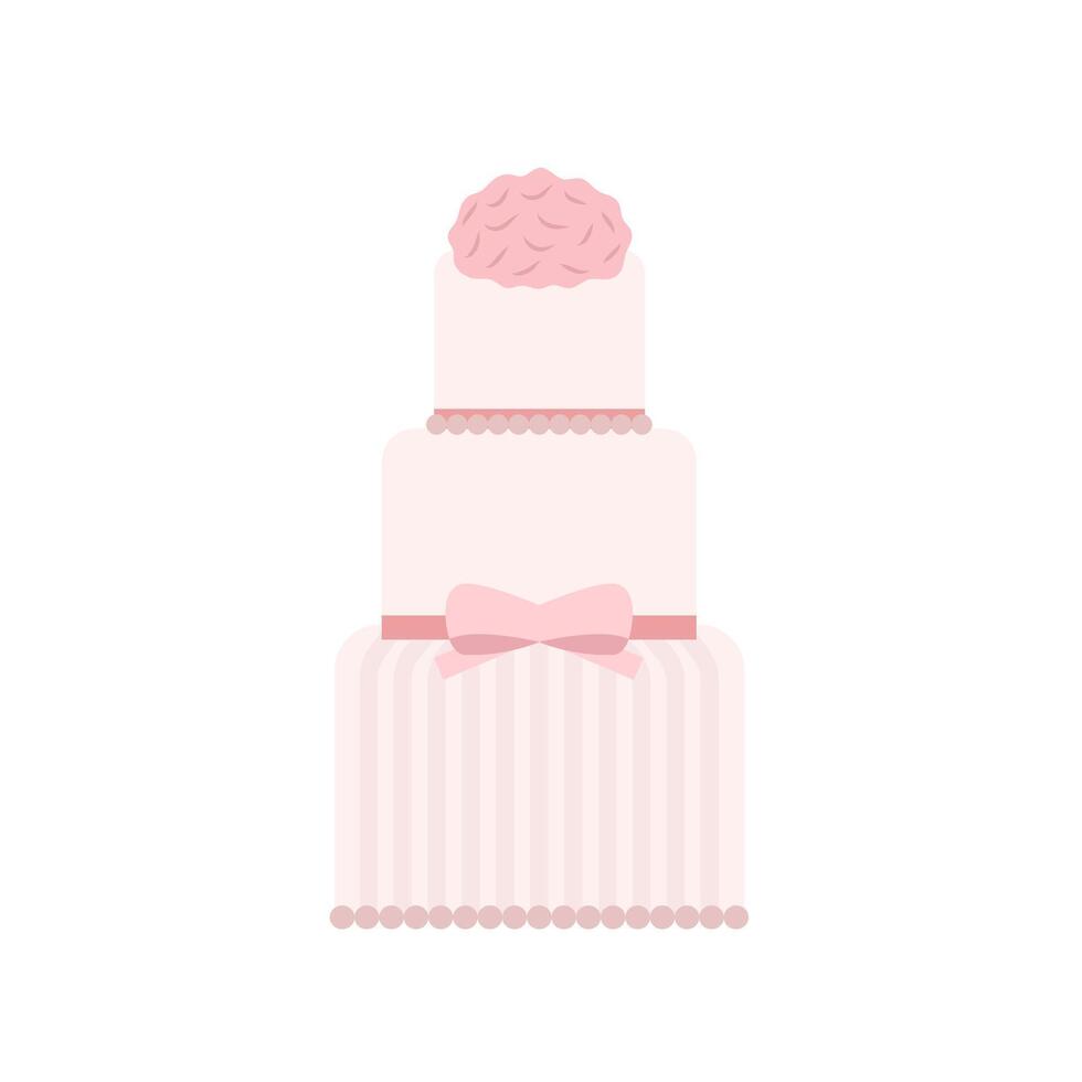 Flat Illustration Of Wedding Cake vector