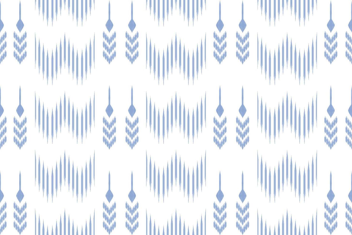 ikat seamless pattern on white background for textile design. Can be used in fabric design for clothes, wrapping, carpet, fashion, textile, fabric, shirt vector