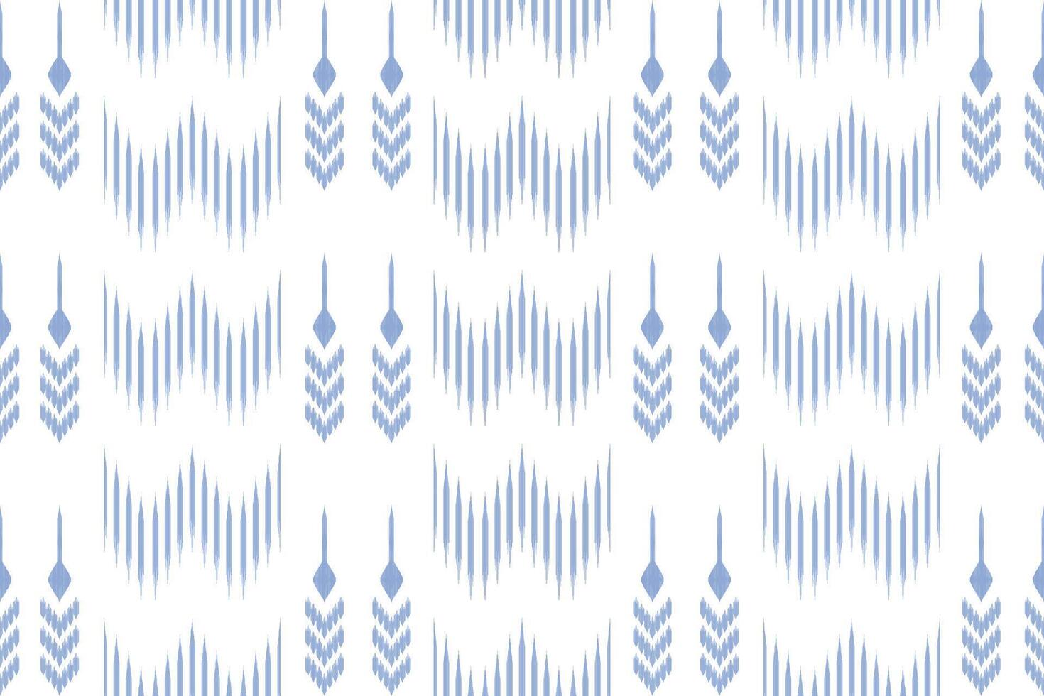 ikat seamless pattern on white background for textile design. Can be used in fabric design for clothes, wrapping, carpet, fashion, textile, fabric, shirt vector