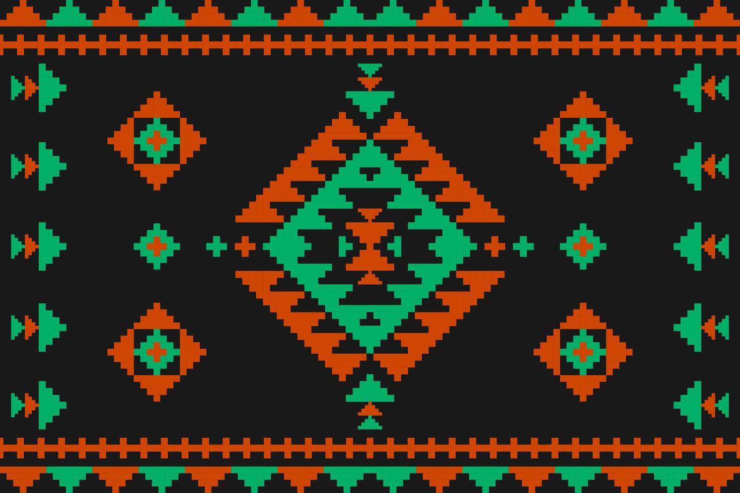 Carpet tribal pattern art. Geometric ethnic seamless pattern traditional. American, Mexican style. Design for background, wallpaper, illustration, fabric, clothing, carpet, textile, batik, embroidery. vector