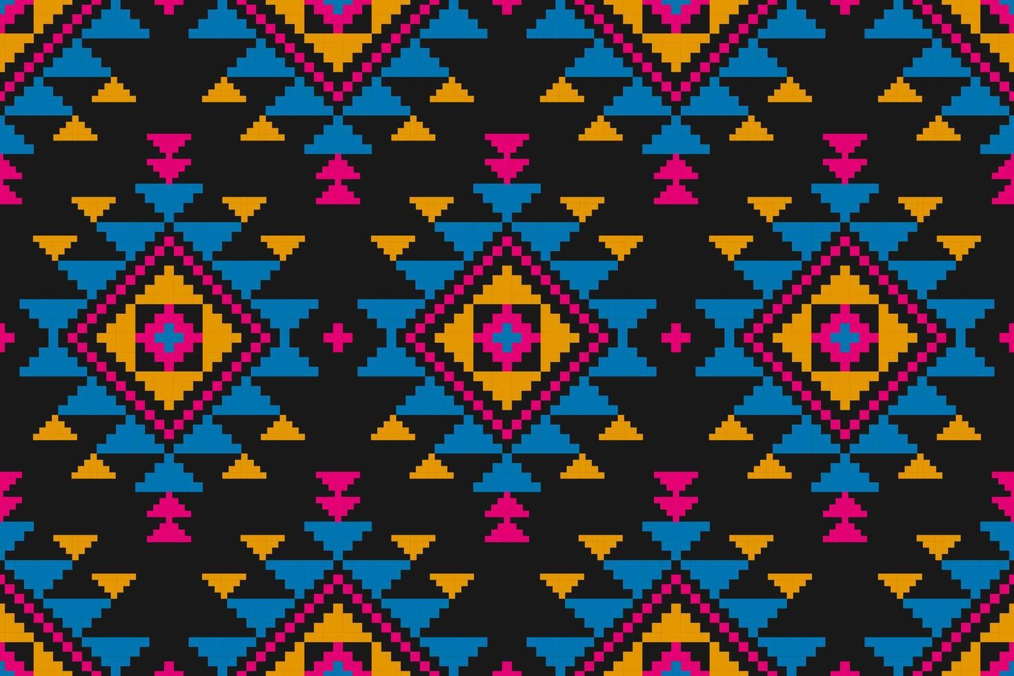 geométrico étnico sin costura modelo tradicional. americano, mexicano estilo. azteca tribal ornamento impresión. diseño para fondo, fondo de pantalla, ilustración, tela, ropa, alfombra, batik, bordado. vector