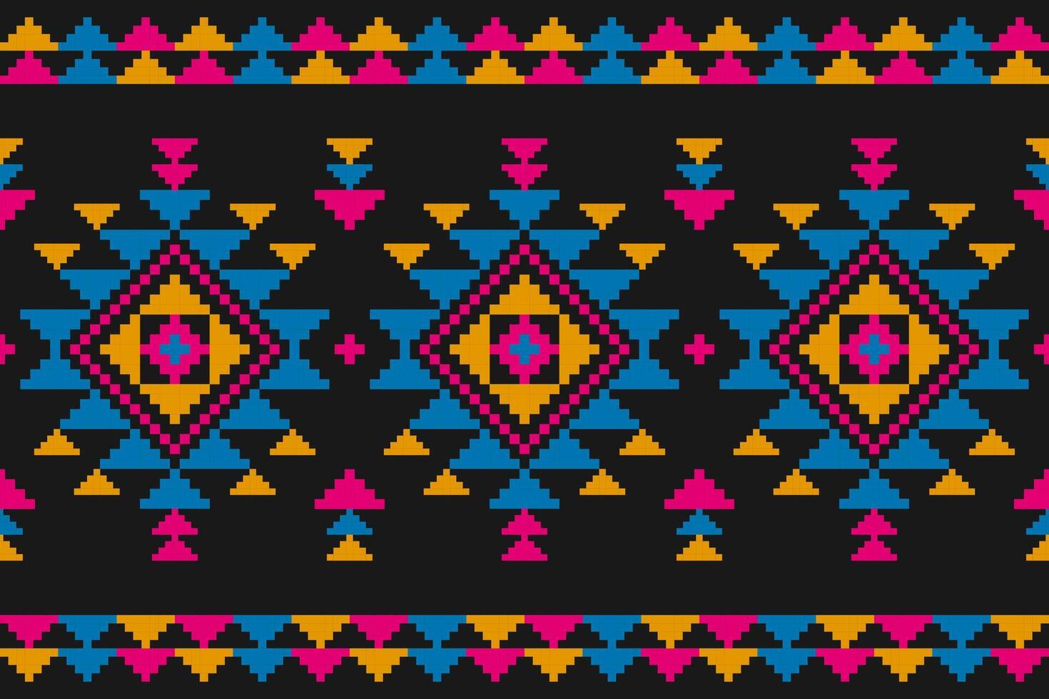 Carpet tribal pattern art. Geometric ethnic seamless pattern traditional. American, Mexican style. Design for background, wallpaper, illustration, fabric, clothing, carpet, textile, batik, embroidery. vector