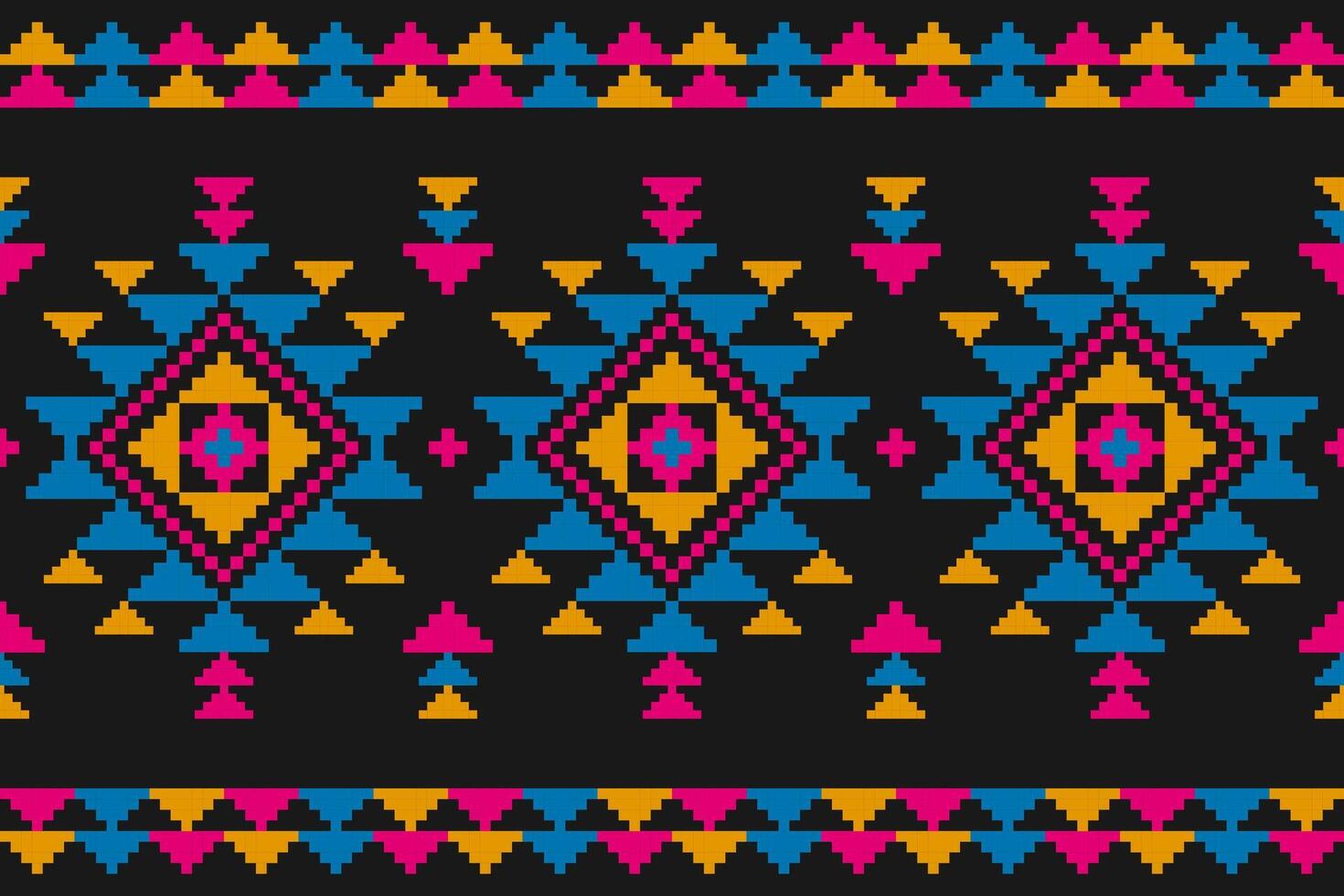 alfombra tribal modelo Arte. geométrico étnico sin costura modelo tradicional. americano, mexicano estilo. diseño para fondo, fondo de pantalla, ilustración, tela, ropa, alfombra, textil, batik, bordado. vector