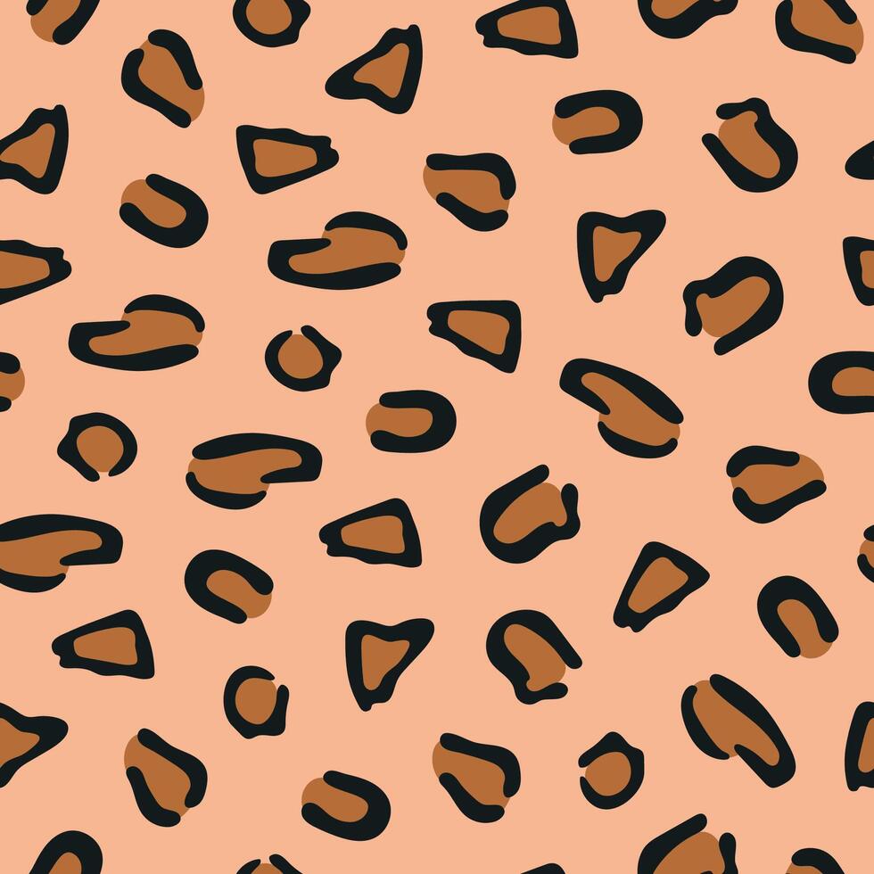 Leopard seamless print pattern texture vector