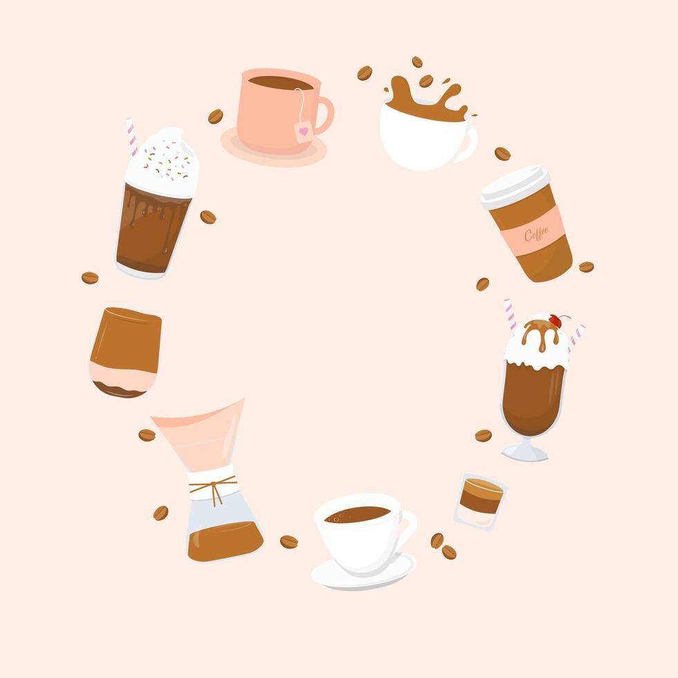 Coffee and coffee beans banner vector