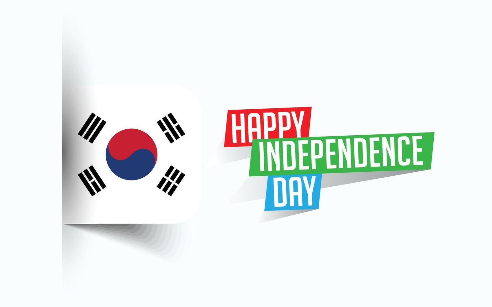 Happy Independence Day of South Korea illustration, national day poster, greeting template design, EPS Source File vector